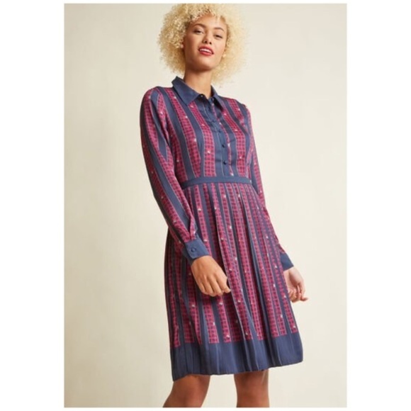 Modcloth Dresses & Skirts - ModCloth • just my typist shirt dress in clover
